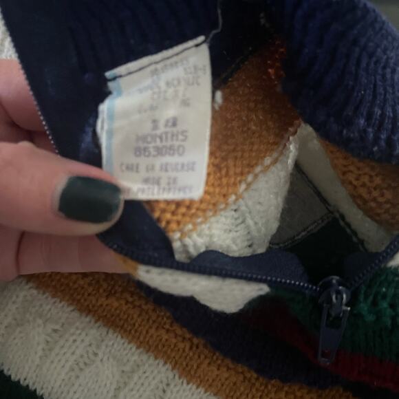 Vtg Sweater Bundle Nautical and Academia Striped Cable Knit Grandpa Sweater - Picture 6 of 10